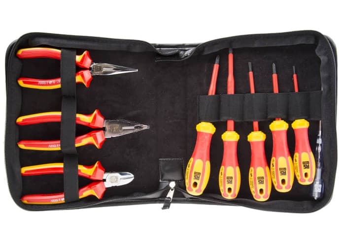 RND Lab 7 Piece VDE Electrician Toolkit Insulated Tools Set