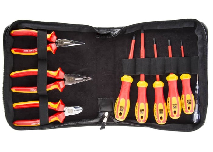 RND Lab 7 Piece VDE Electrician Toolkit Insulated Tools Set
