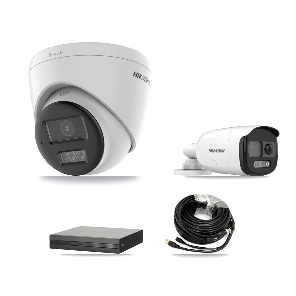 Hikvision 8-Channel 5MP CCTV Kit — 2 DS-2CE12KF3T-PIRXO Bullet + 4 DS-2CE78K0T-LTS Turret Cameras + 8TB Recording (XVR-3108HS-5MP-LITE Recorder) - Image 1