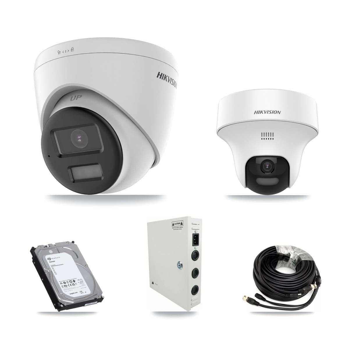 Hikvision 32-Channel 5MP CCTV Kit — 4 DS-2CE70K0T + 8 DS-2CE78K0T Turret Cameras + 3× 6TB Recording (IDS-7332HUHI Recorder)
