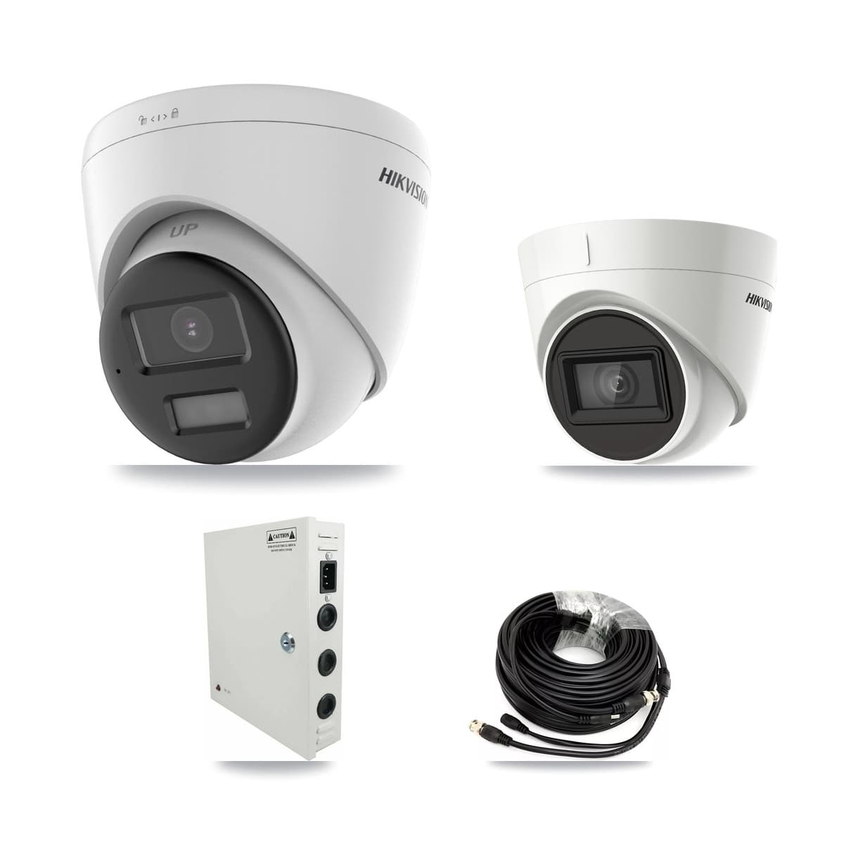 Hikvision 32-Channel 4K CCTV Kit — 12 DS-2CE78U0T + 1 DS-2CE78U1T Turret Cameras + 4× 8TB Recording