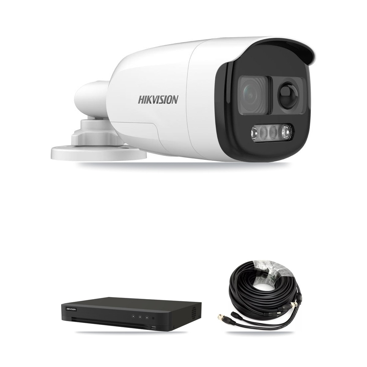 Hikvision 16-Channel 5MP CCTV Kit — 3 DS-2CE12KF3T Bullet Cameras + 4TB Recording (IDS-7216HQHI Recorder)