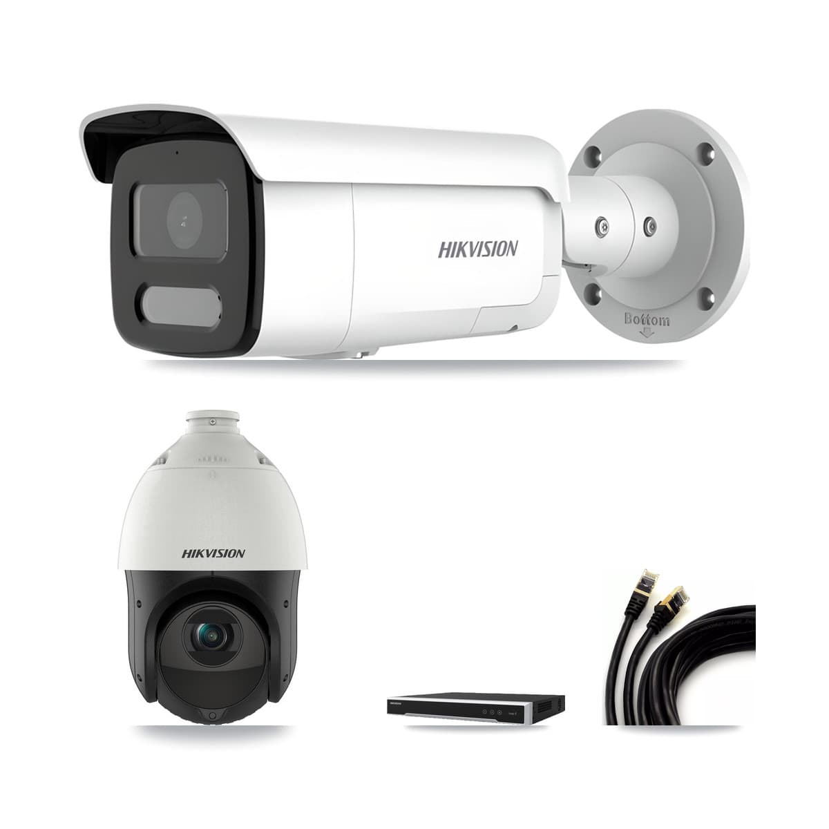 Hikvision 16-Channel 4MP CCTV Kit — 1 Bullet + 1 PTZ Cameras + 3TB Recording (DS-7616NI-M2 Recorder) - Image 1