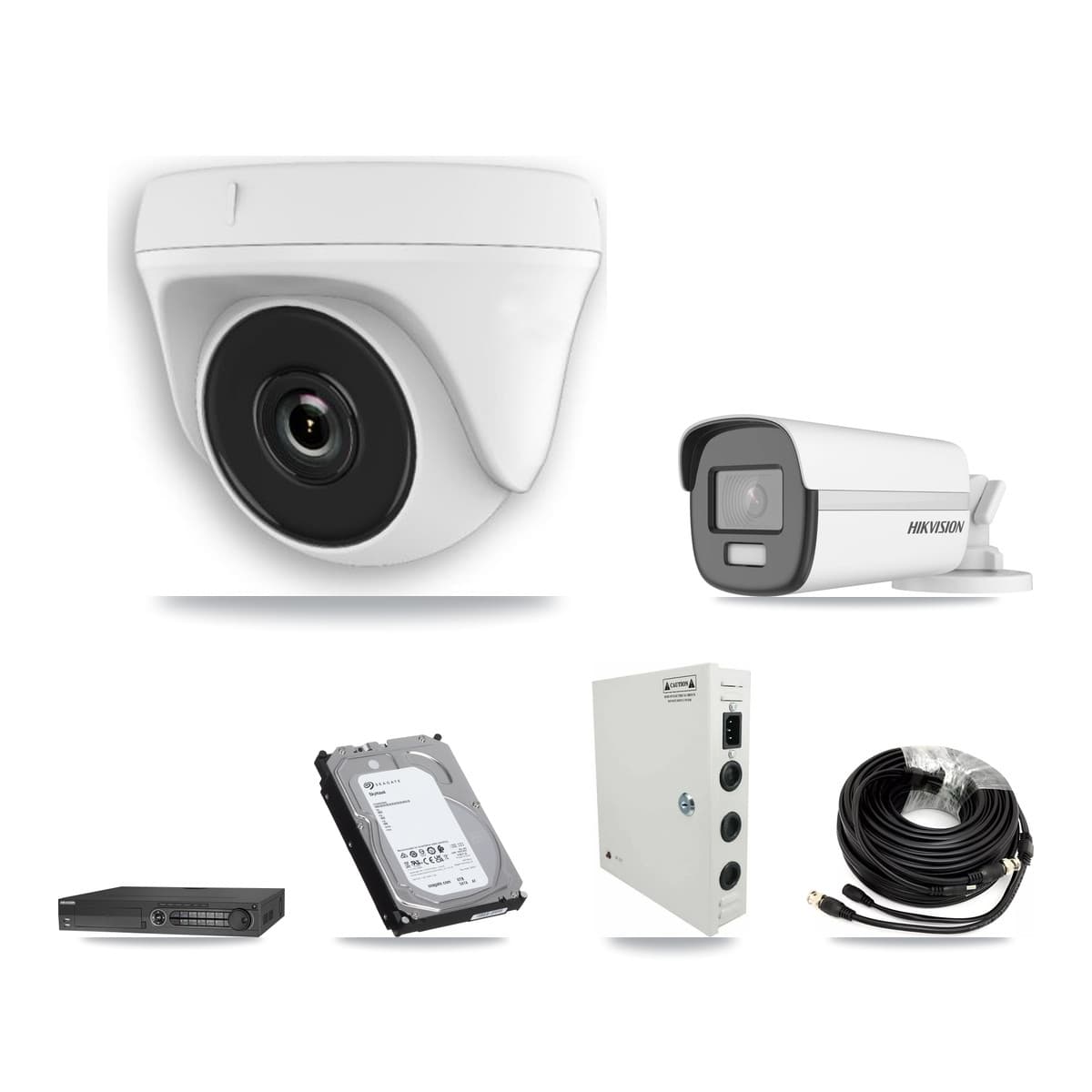 Hikvision 32-Channel 2MP – 4K CCTV Kit — 1 4K Bullet + 27 2MP Dome Cameras + 3× 6TB Recording