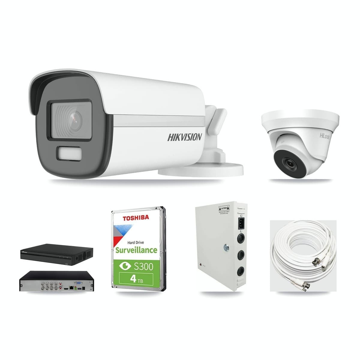 8-Channel 4MP – 4K CCTV Kit — 1 4K Bullet + 1 4MP Turret Cameras + 4TB Recording (PXD-5108HS Recorder) - Image 1