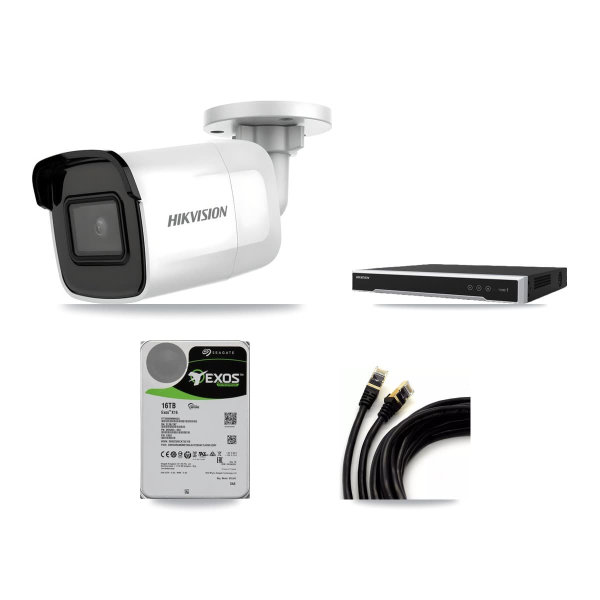 Hikvision 16-Channel 4K CCTV Kit — 6 Bullet Cameras + 16TB Recording (DS-7616NI-M2 Recorder)