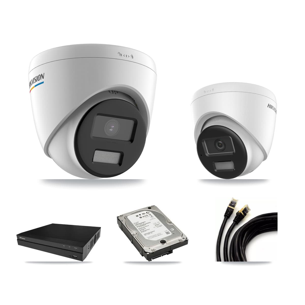 Hikvision & Prolux 8-Channel 2MP – 4K CCTV Kit — 4 2MP + 1 4K Turret Cameras + 5TB Recording
