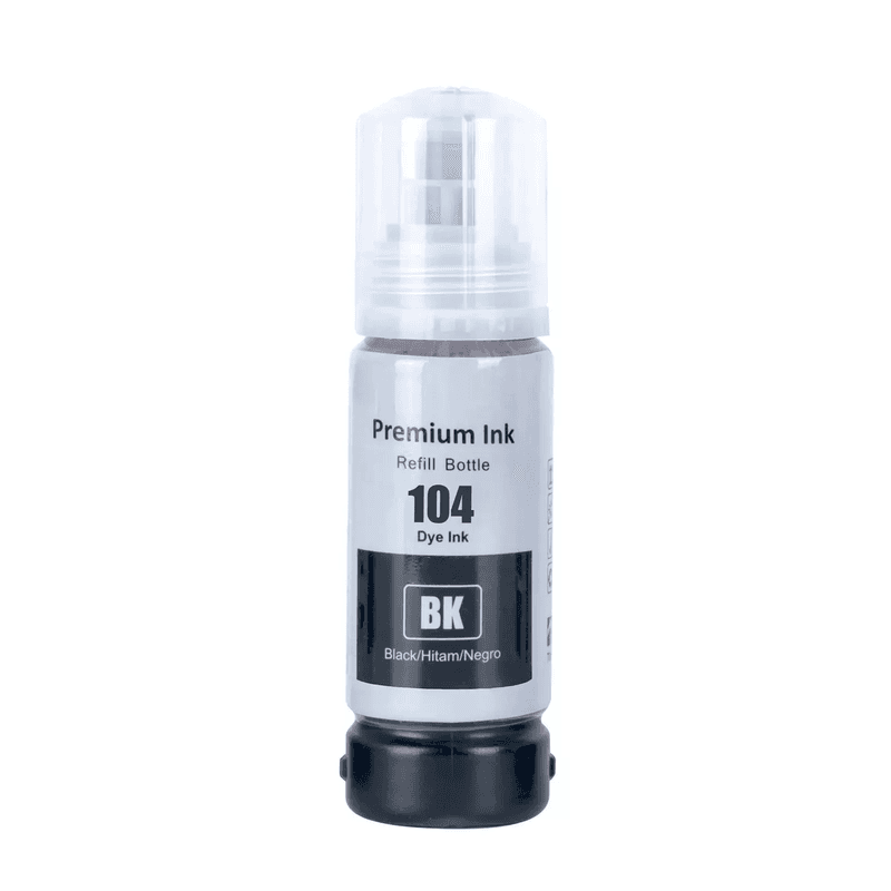 Black Ink Bottle for Epson EcoTank 104 Series - 70ml (E-104Bk)