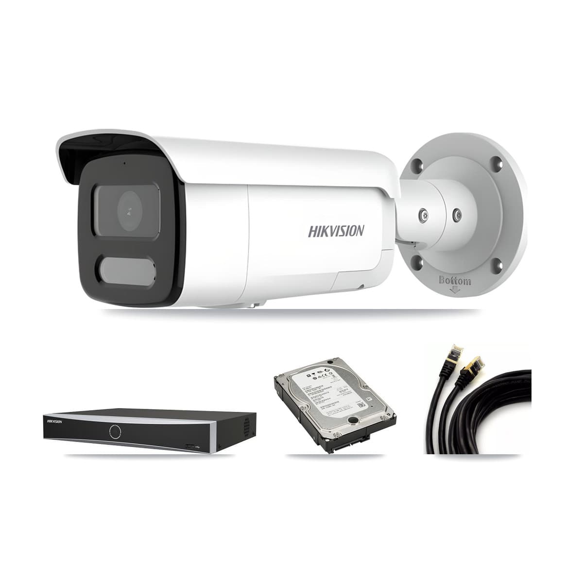 Hikvision 4-Channel 4MP CCTV Kit — 4 Bullet Cameras + 5TB Recording