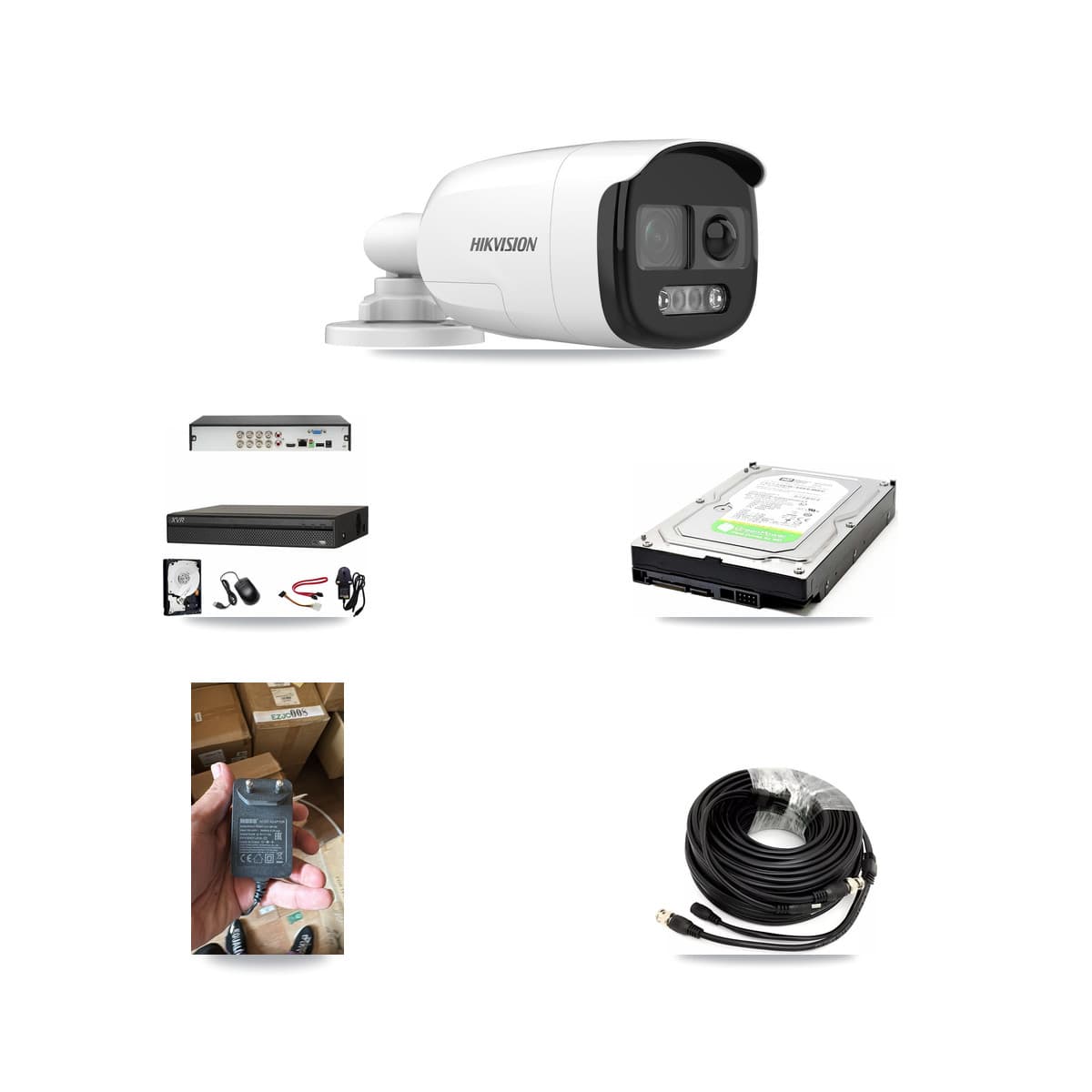 Hikvision & Dahua 8-Channel 5MP CCTV Kit — 1 DS-2CE12KF3T Bullet Camera + 1TB Recording