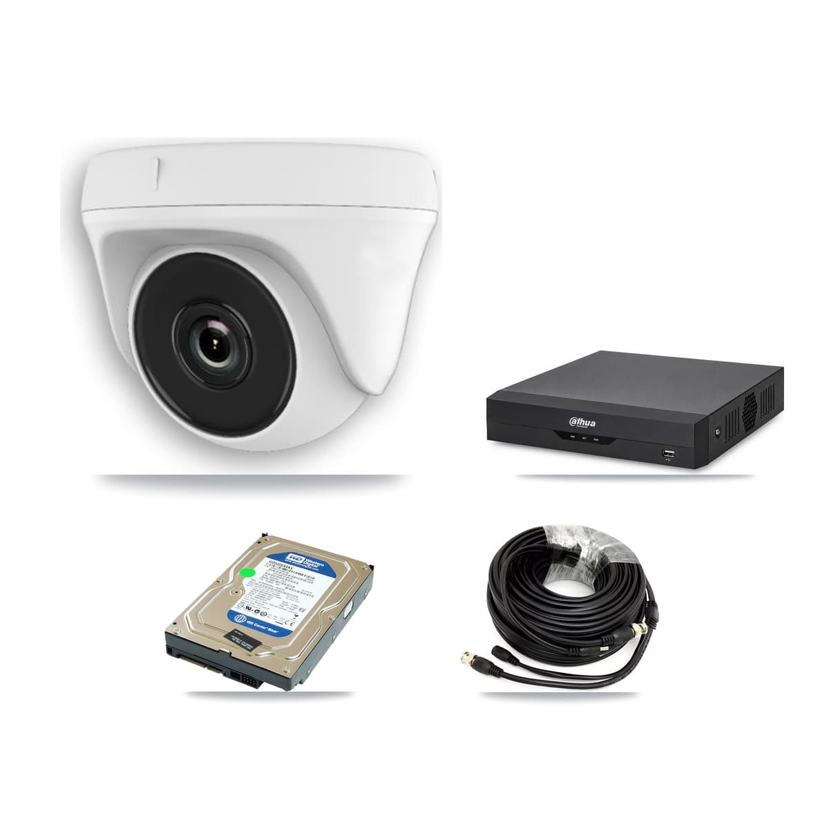 Dahua 4-Channel 2MP CCTV Kit — 2 Dome Cameras + 500GB Recording
