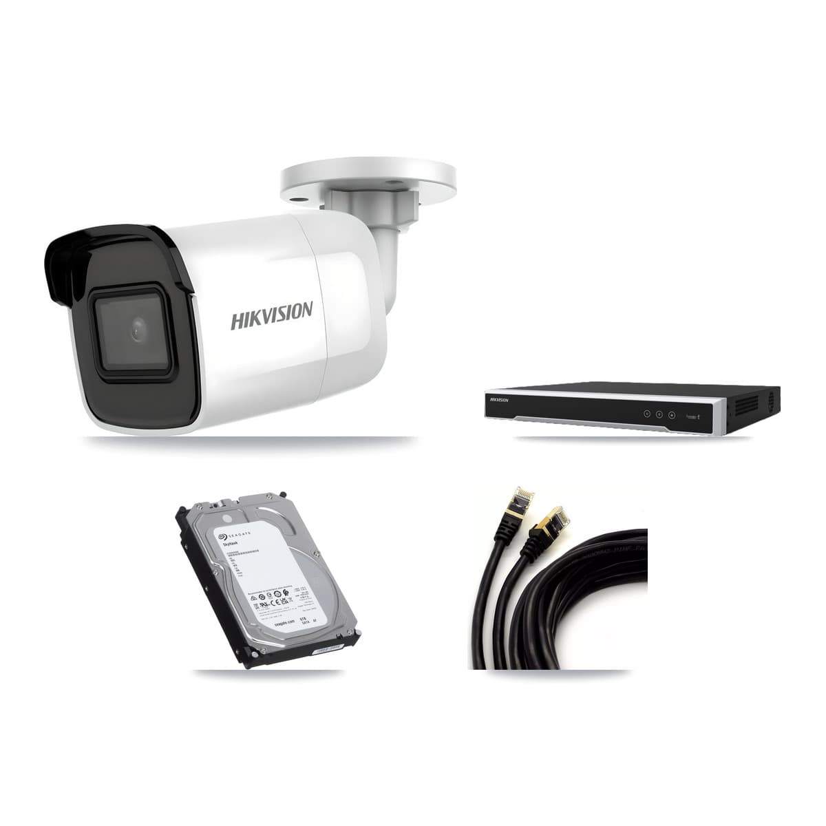 Hikvision 8-Channel 4K CCTV Kit — 2 Bullet Cameras + 6TB Recording (DS-7608NI-M2 Recorder)