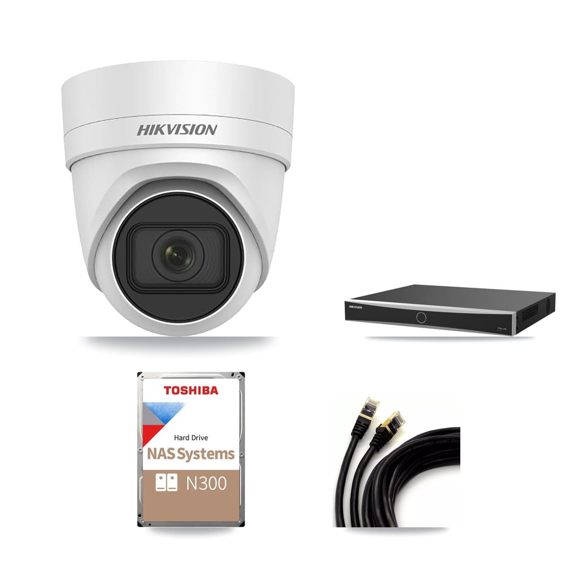 Hikvision 16-Channel 4MP CCTV Kit — 14 DS-2CD2H45FWD Turret Cameras + 18TB Recording