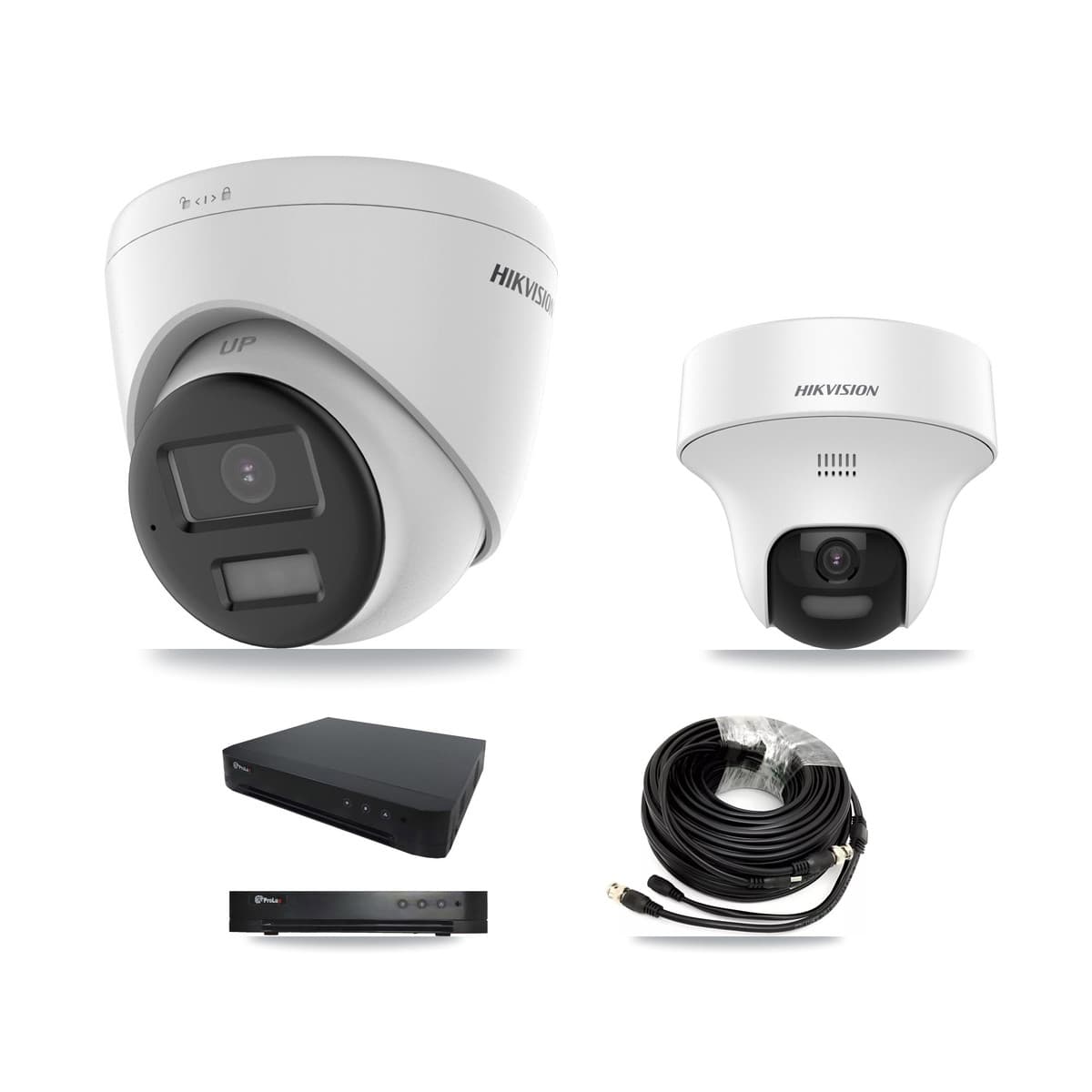 Hikvision & Prolux 16-Channel 5MP CCTV Kit — 1 DS-2CE70K0T + 5 DS-2CE78K0T Turret Cameras + 8TB Recording
