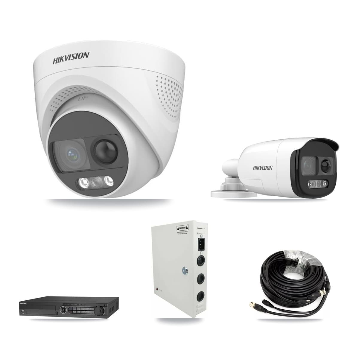 Hikvision 32-Channel 5MP CCTV Kit — 1 DS-2CE12KF3T Bullet + 23 DS-2CE72KF3T Turret Cameras + 4× 8TB Recording