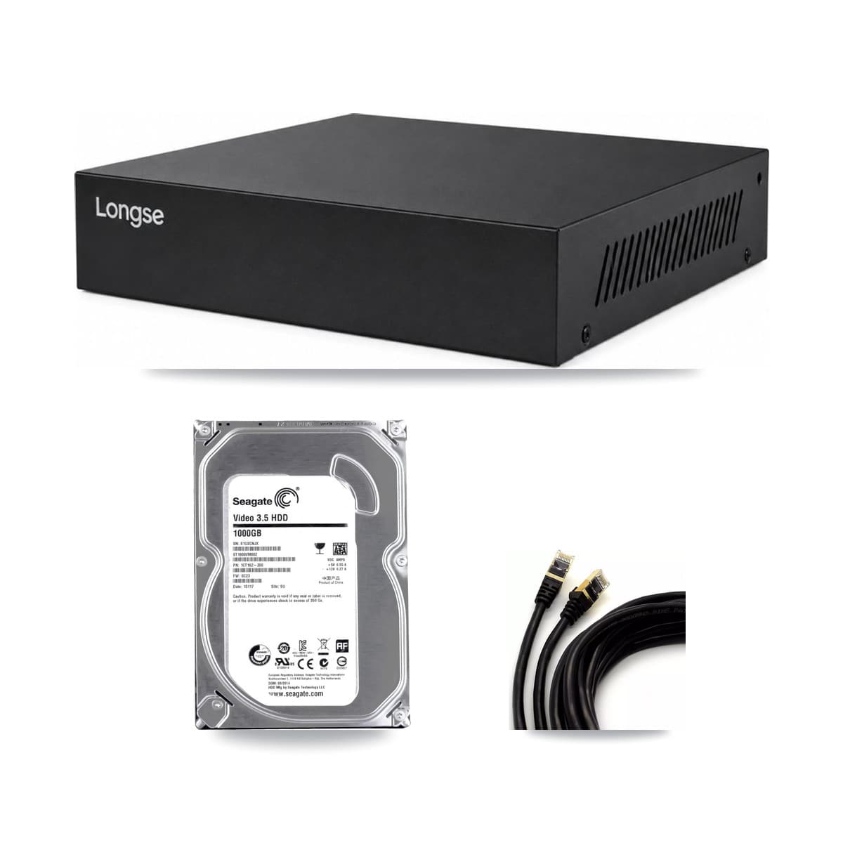 Longse 8-channel CCTV kit: 1 camera (1× 5MP Dome), 1TB hard drive