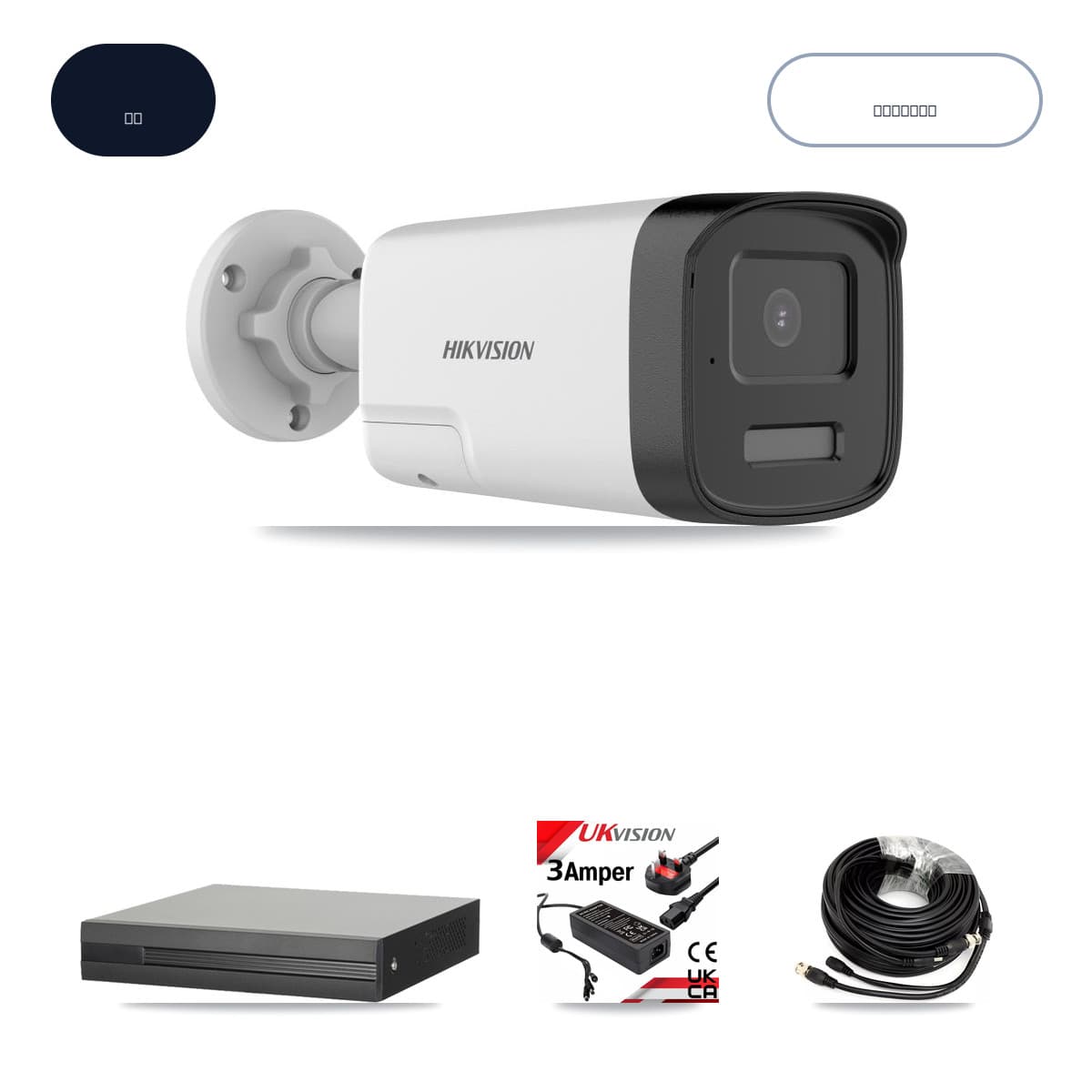 Hikvision 4-Channel 5MP CCTV Kit — 2 DS-2CE17K0T Bullet Cameras + 1TB Recording (XVR-3104HS Recorder)