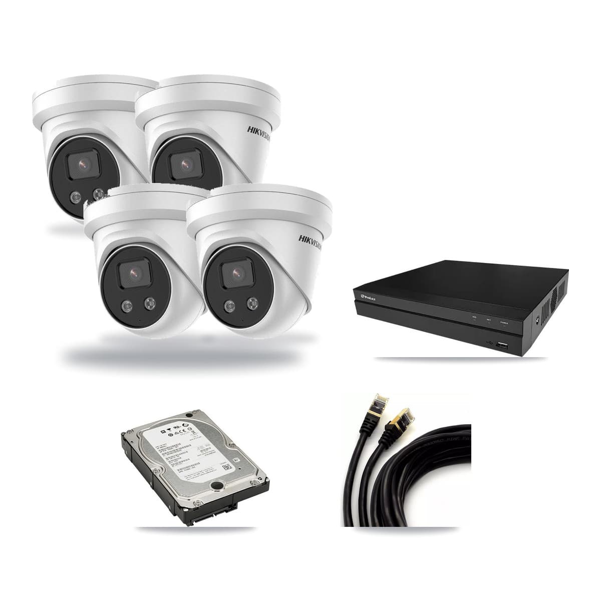 Hikvision & Prolux 8-Channel 5MP CCTV Kit — 4 Turret Cameras + 5TB Recording - Image 1