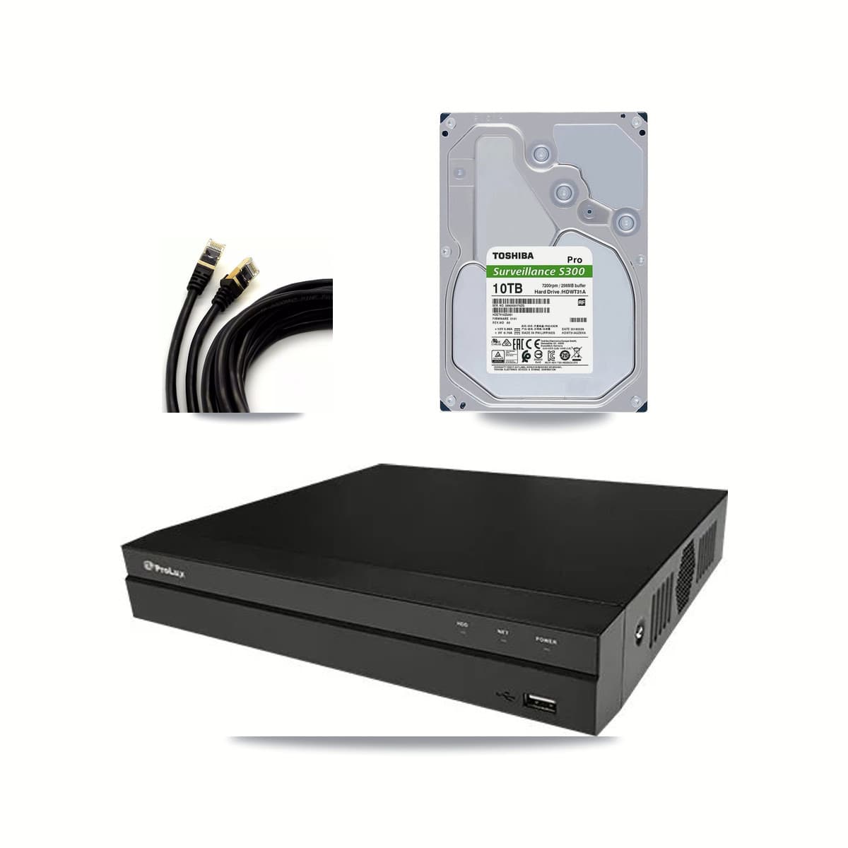 Prolux 8-channel CCTV kit: 8 cameras (8× 5MP Dome), 10TB hard drive