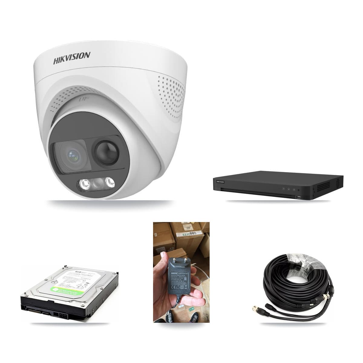 Hikvision 32-Channel 5MP CCTV Kit — 1 DS-2CE72KF3T Turret Camera + 1TB Recording (IDS-7232HQHI Recorder)