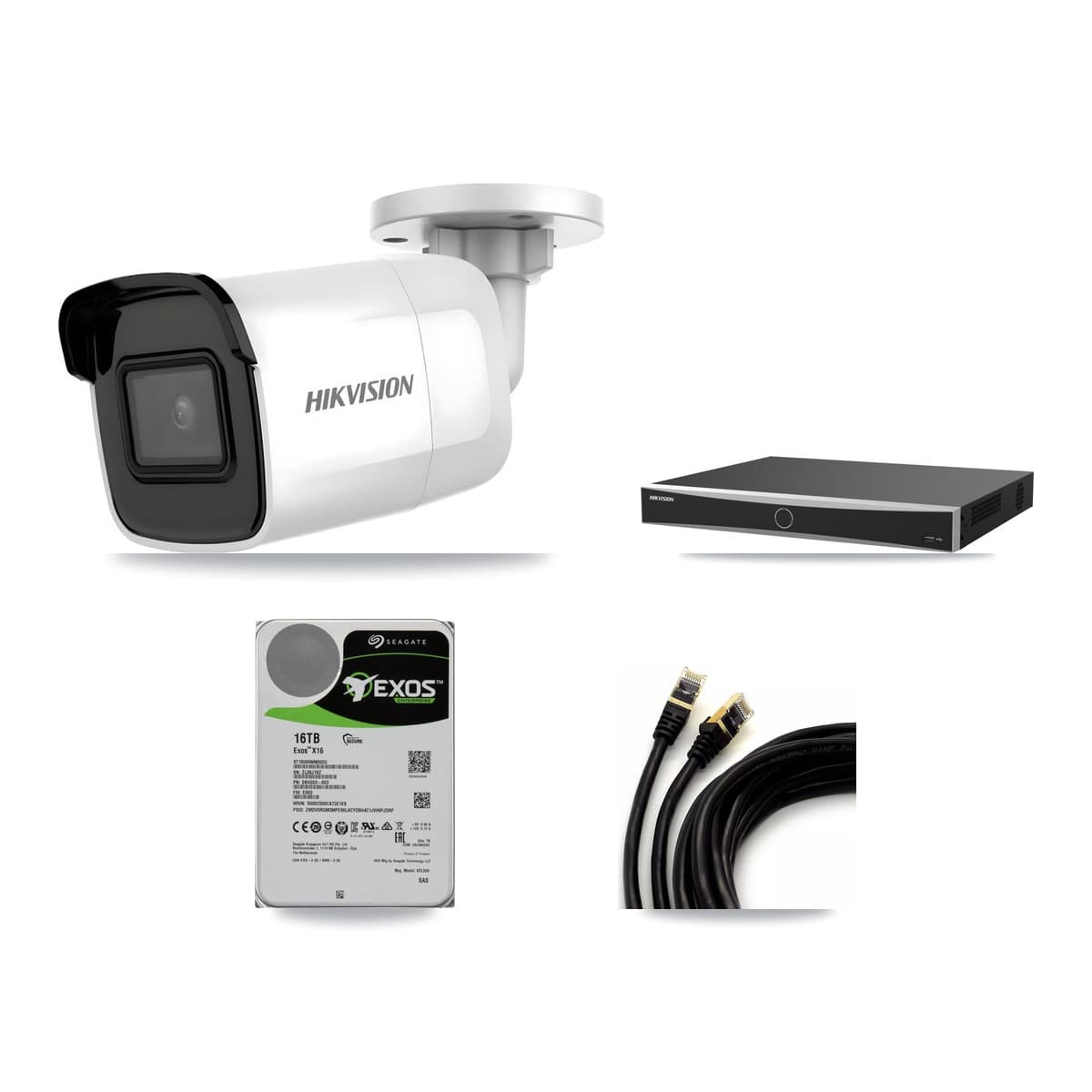 Hikvision 16-Channel 4K CCTV Kit — 6 Bullet Cameras + 16TB Recording (DS-7616NXI Recorder)