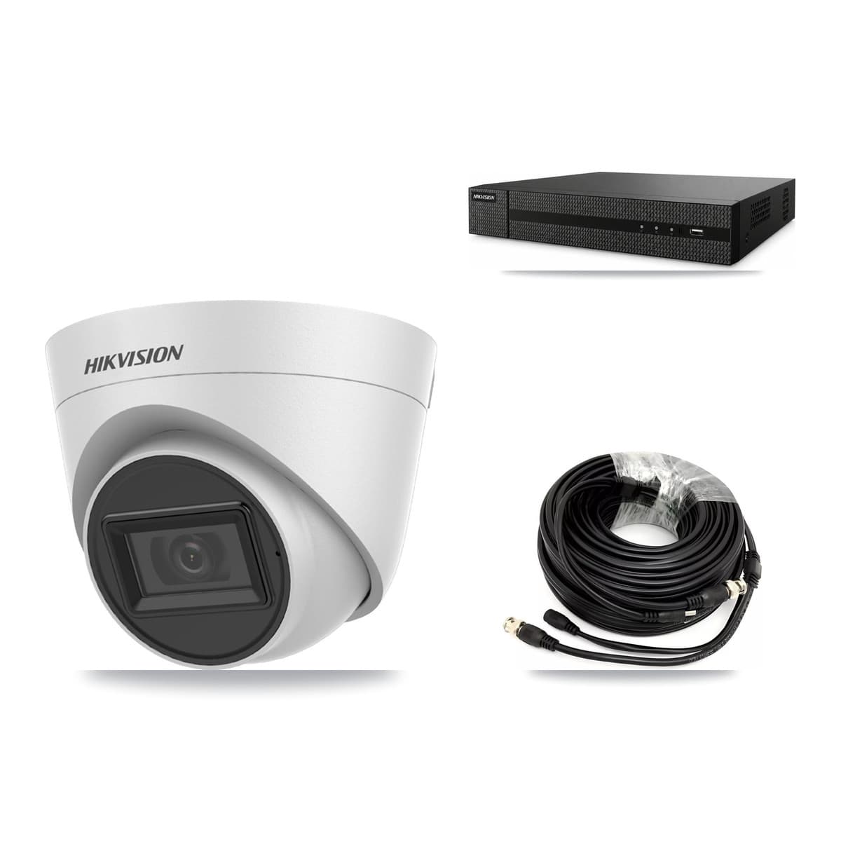 Hikvision 8-Channel 5MP CCTV Kit — 8 White Turret Cameras + 3TB Recording (DVR-8CH Recorder)