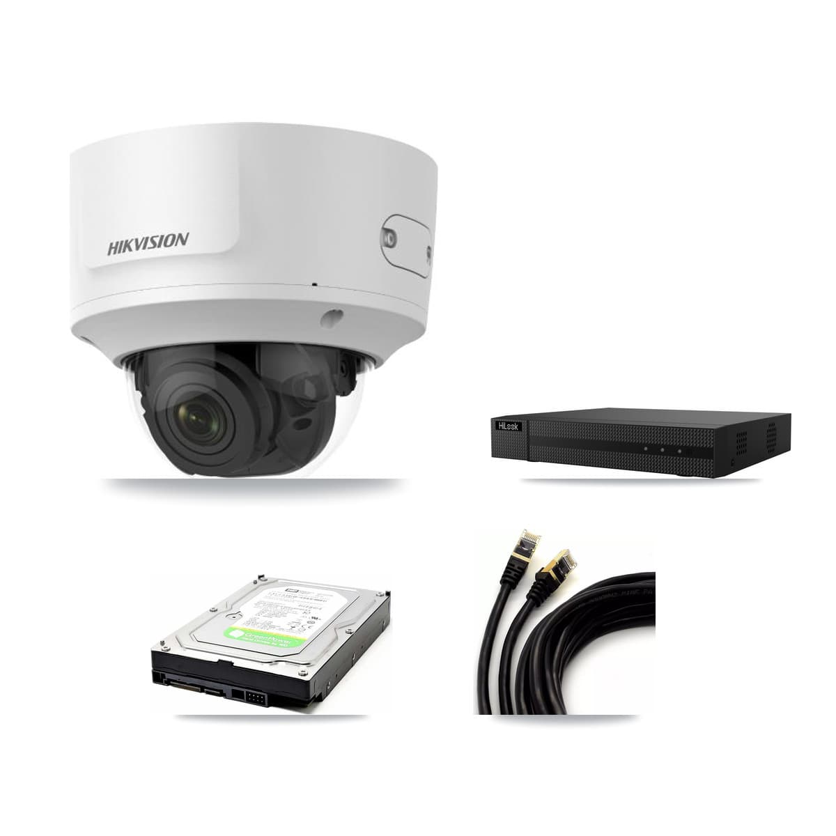 Hikvision & HiLook 8-Channel 2MP CCTV Kit — 2 Dome Cameras + 1TB Recording (NVR-108MH-D Recorder)