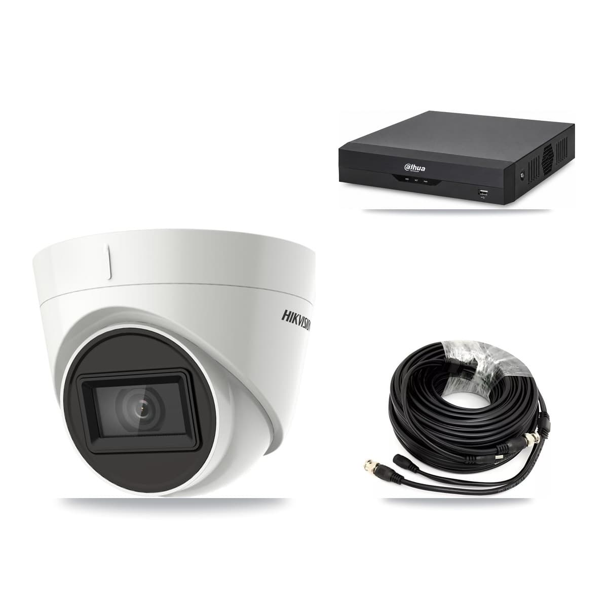 Hikvision & Dahua 4-Channel 4K CCTV Kit — 3 DS-2CE78U1T Turret Cameras + 8TB Recording