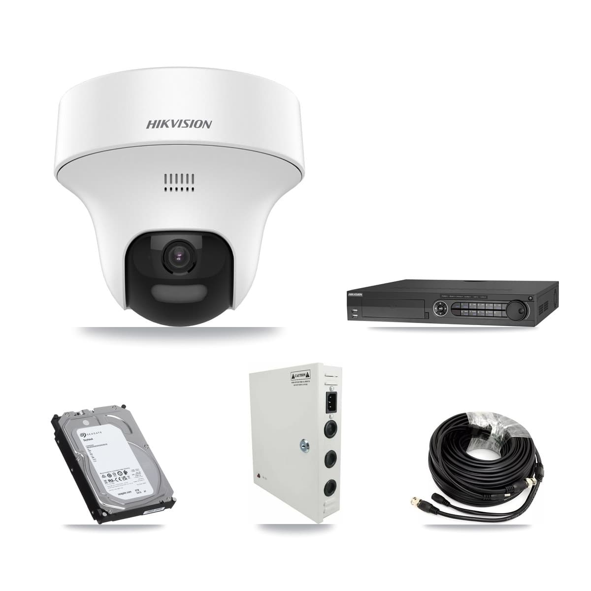 Hikvision 32-Channel 5MP CCTV Kit — 9 DS-2CE70K0T Turret Cameras + 2× 6TB Recording - Image 1