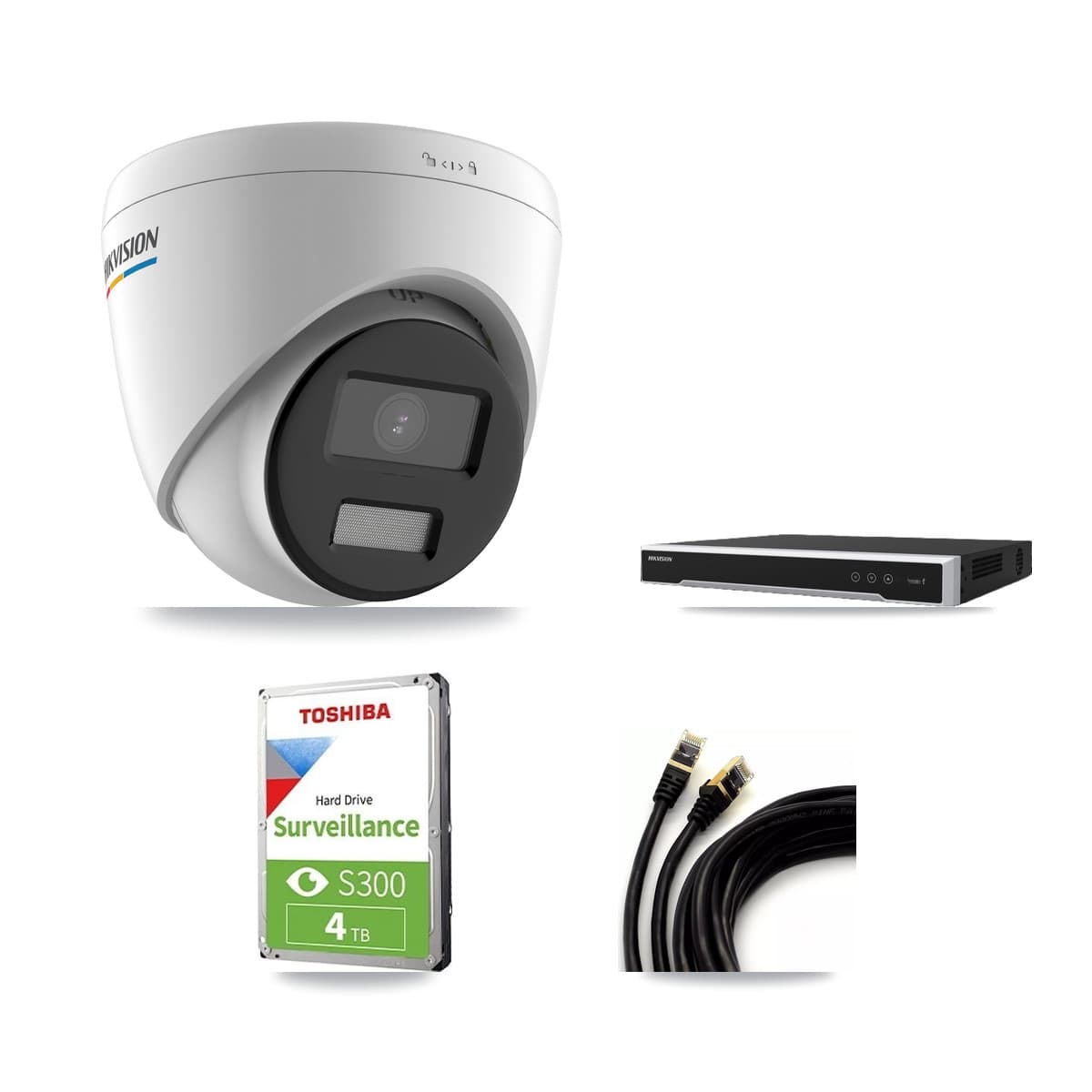 Hikvision 16-Channel 2MP CCTV Kit — 6 Turret Cameras + 4TB Recording (DS-7616NI-M2 Recorder)