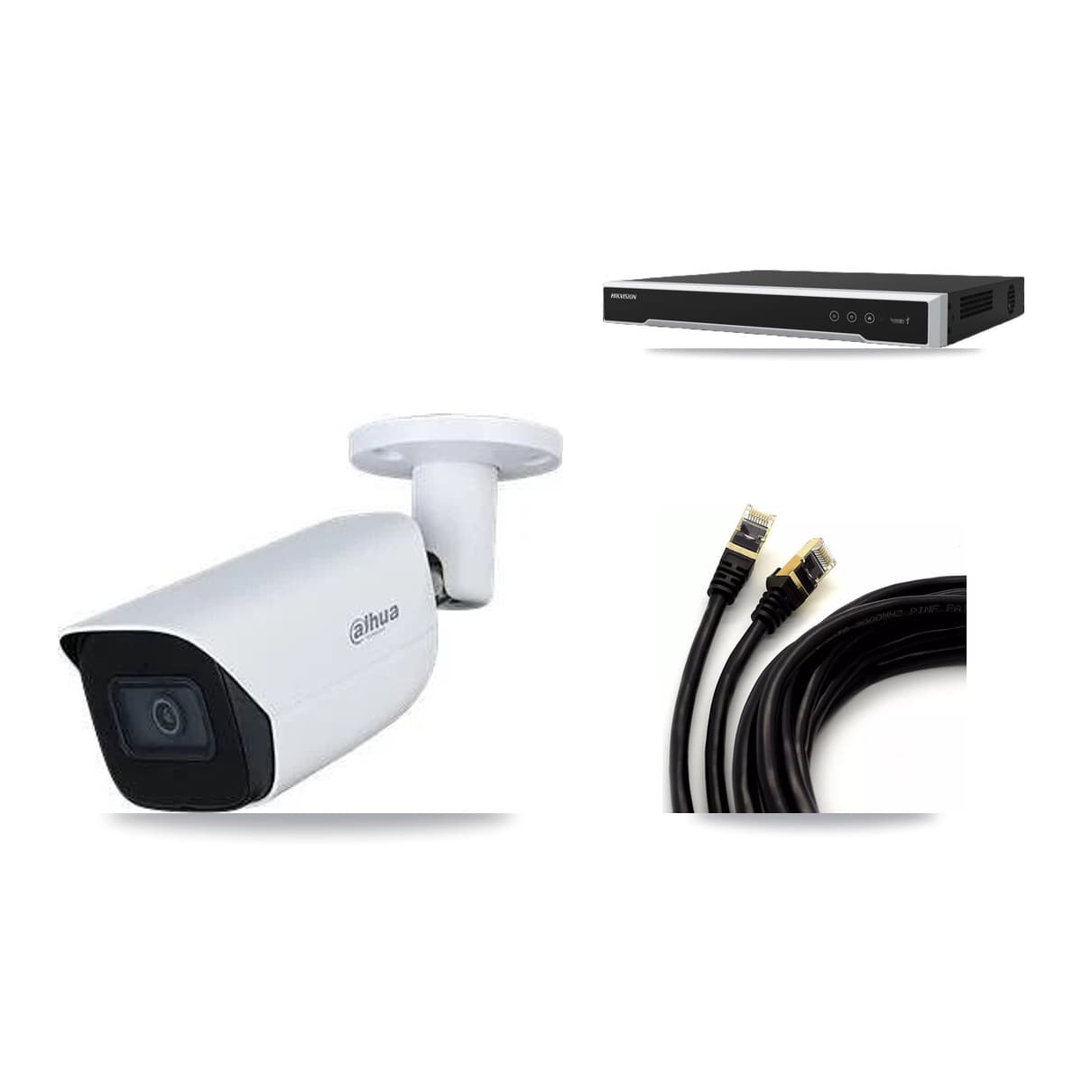 Dahua & Hikvision 8-Channel 5MP CCTV Kit — 2 Bullet Cameras + 3TB Recording (DS-7608NI-M2 Recorder)