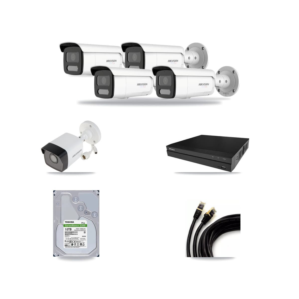 Hikvision & Prolux 8-Channel 5MP – 4K CCTV Kit — 1 5MP + 4 4K Bullet Cameras + 10TB Recording - Image 1