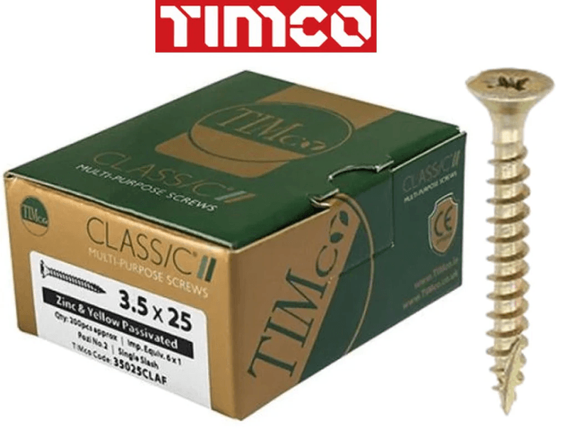 TIMCO Solo Wood Chipboard Screws 5.0x40mm PZ2 Yellow Zinc - Image 1
