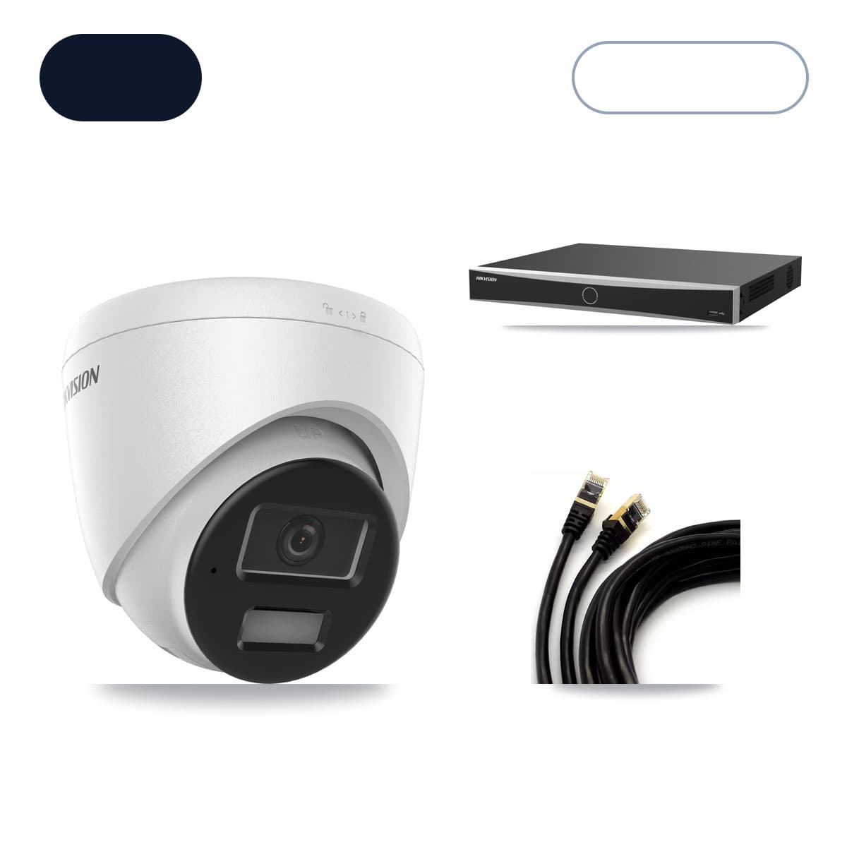 Hikvision 16-Channel 4MP CCTV Kit — 16 DS-2CD1343G2 Turret Cameras + 14TB Recording (DS-7616NXI Recorder)