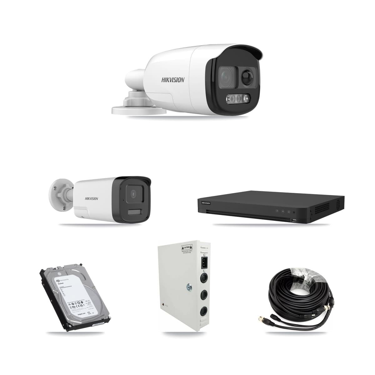 Hikvision 16-Channel 5MP CCTV Kit — 11 DS-2CE12KF3T + 1 DS-2CE17K0T Bullet Cameras + 6TB Recording