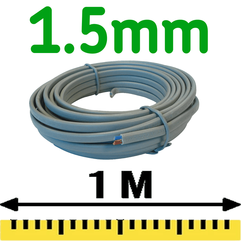 Prysmian 6242Y Twin & Earth Cable 1.5mm² Grey 1m - Image 1