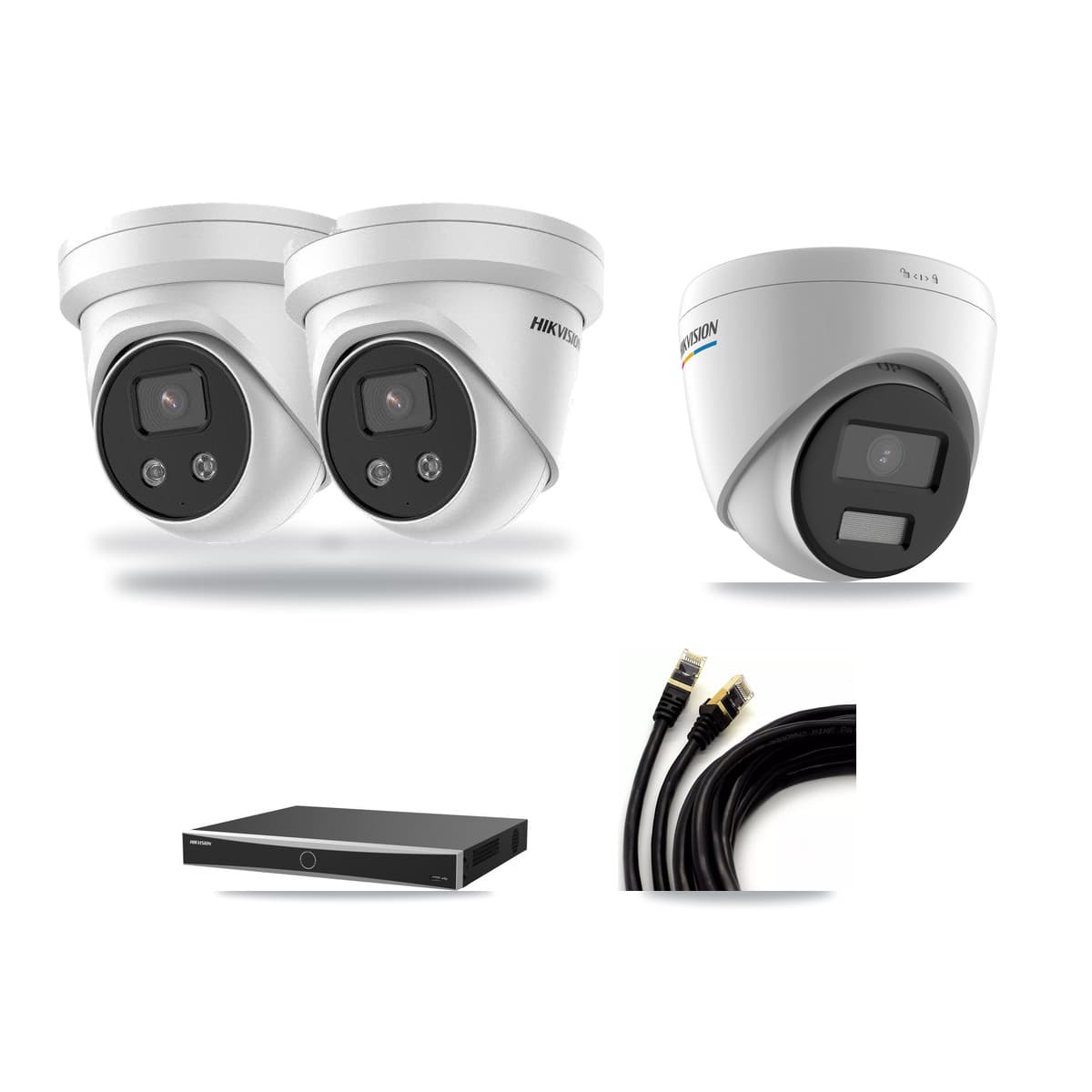 Hikvision 16-Channel 2MP – 5MP CCTV Kit — 1 2MP + 2 5MP Turret Cameras + 3TB Recording (DS-7616NXI Recorder) - Image 1