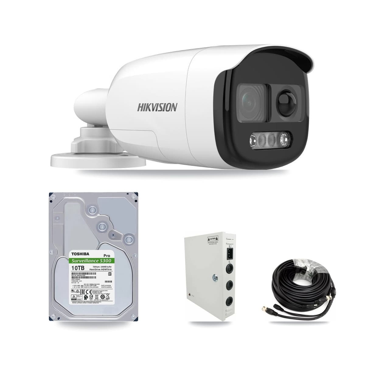 Hikvision 32-Channel 5MP CCTV Kit — 15 DS-2CE12KF3T Bullet Cameras + 2× 10TB Recording (IDS-7332HUHI Recorder) - Image 1