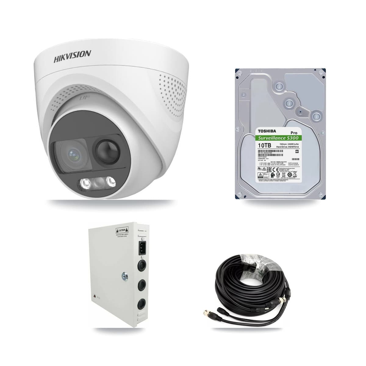 Hikvision 32-Channel 5MP CCTV Kit — 32 DS-2CE72KF3T Turret Cameras + 10TB Recording