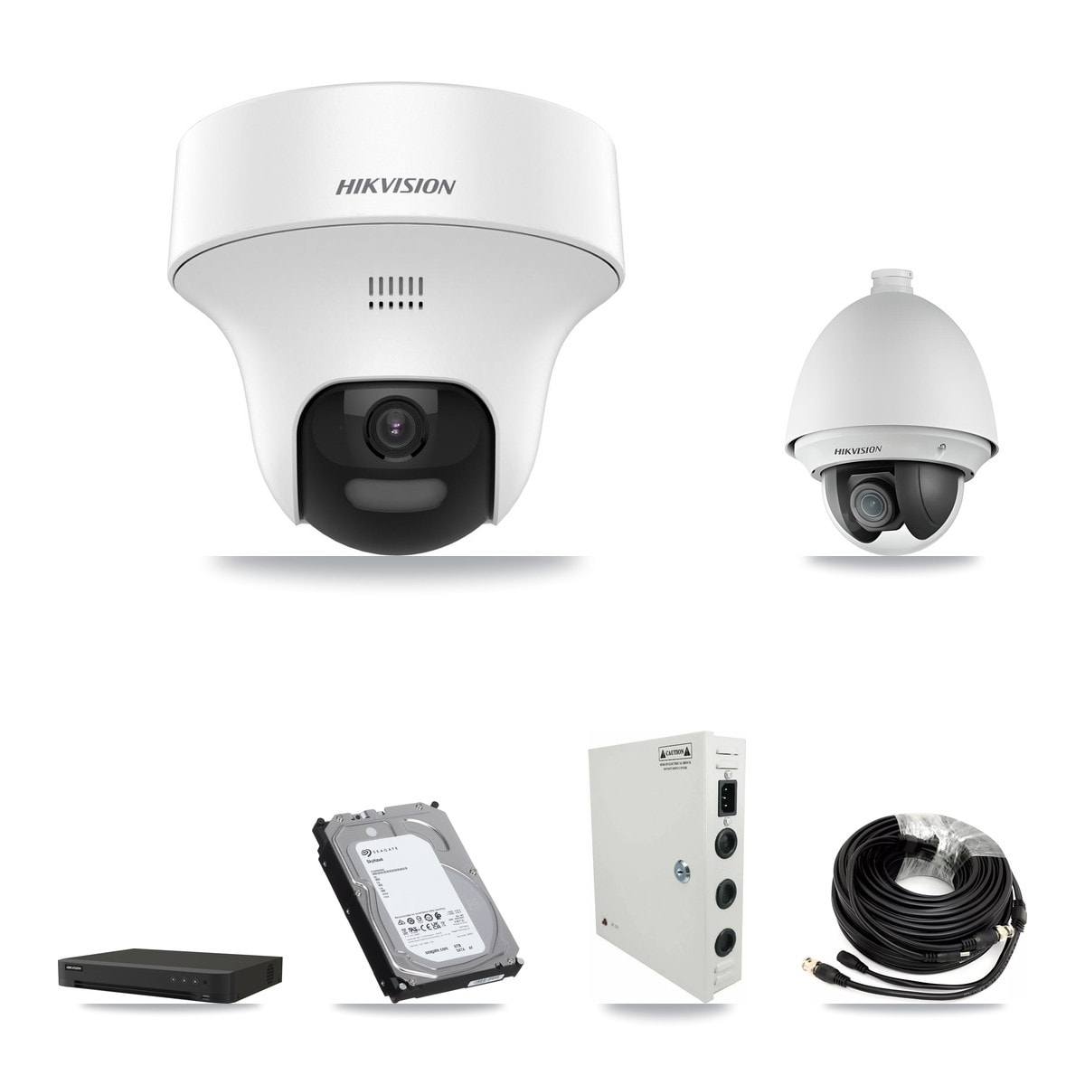Hikvision 16-Channel 2MP – 5MP CCTV Kit — 1 DS-2AE4225T 2MP PTZ + 14 DS-2CE70K0T 5MP Turret Cameras + 6TB Recording - Image 1