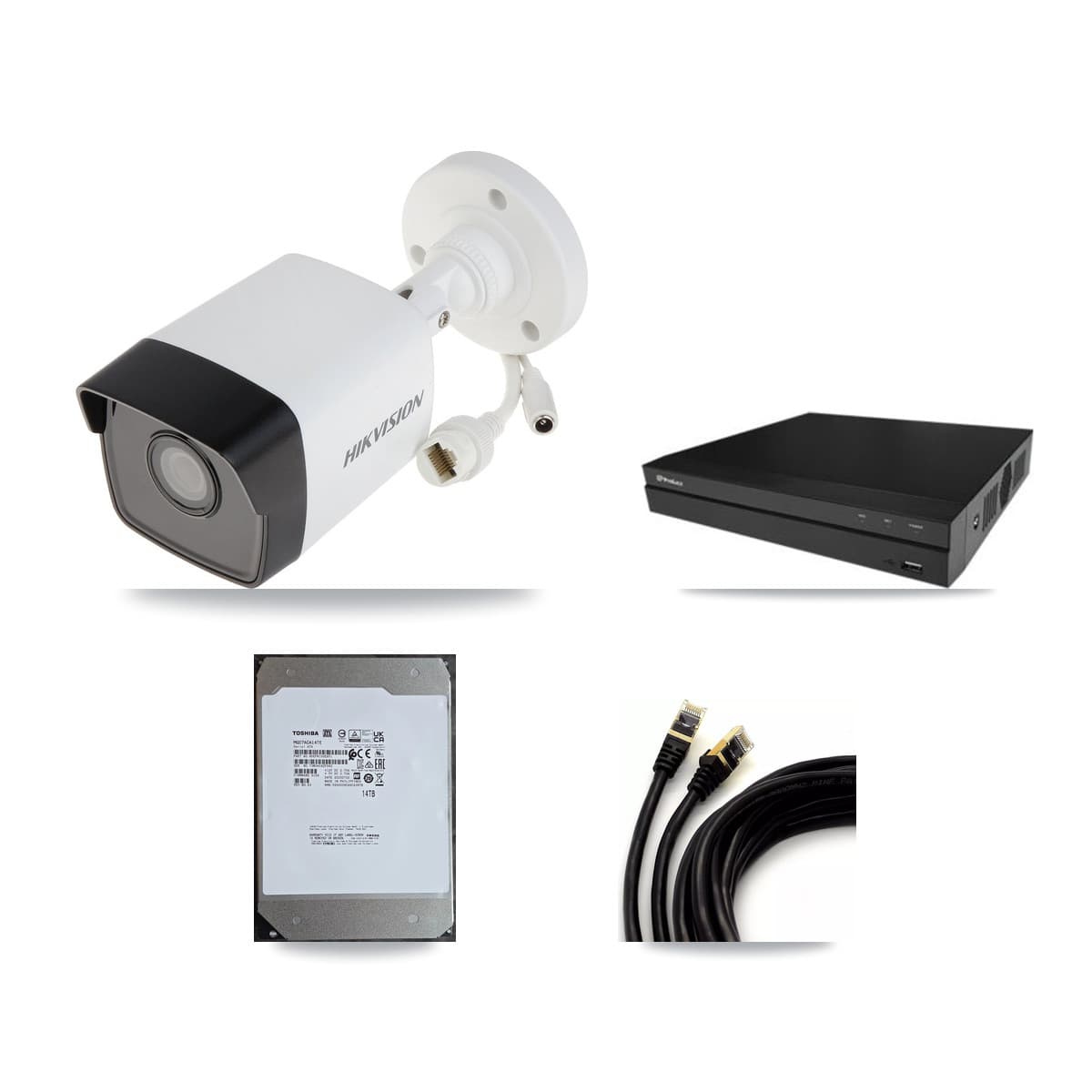 Hikvision & Prolux 16-Channel 5MP CCTV Kit — 16 Bullet Cameras + 14TB Recording