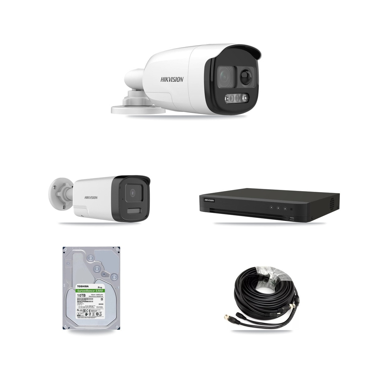 Hikvision 16-Channel 5MP CCTV Kit — 6 DS-2CE12KF3T + 2 DS-2CE17K0T Bullet Cameras + 10TB Recording - Image 1
