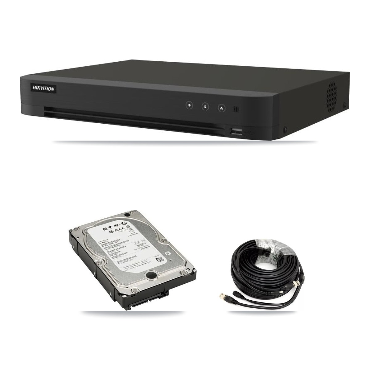 Hikvision IDS-7216HQHI-M1/XT 16-Channel DVR CCTV Kit — 6× DS-2CE71H0T-PIRLO 5MP Cameras + 8TB HDD