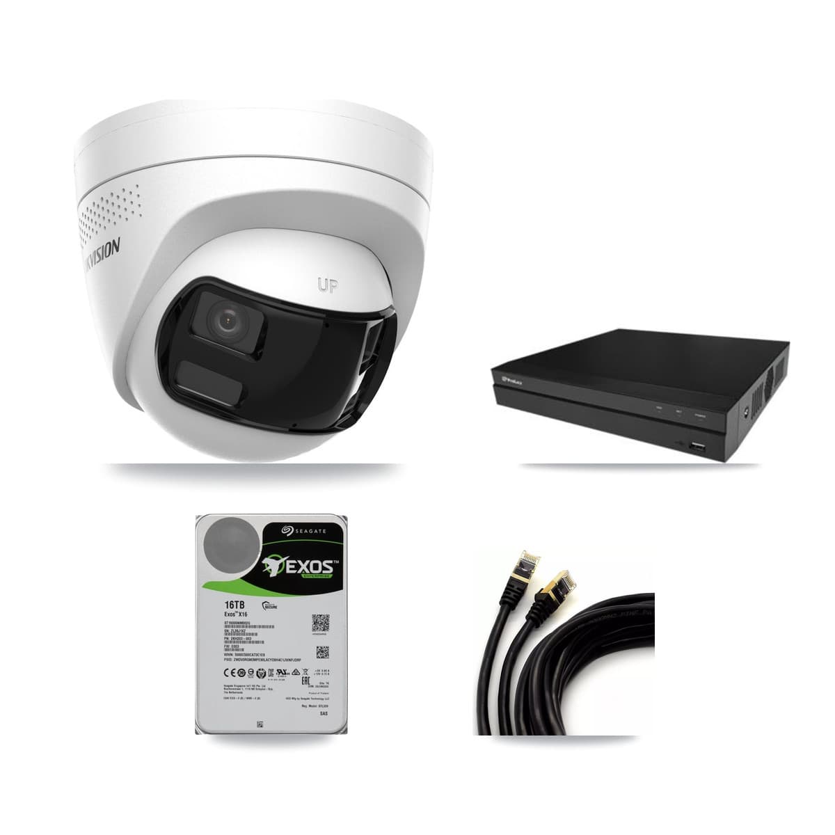 Prolux 16-Channel 4K CCTV Kit — 6 Turret Cameras + 16TB Recording