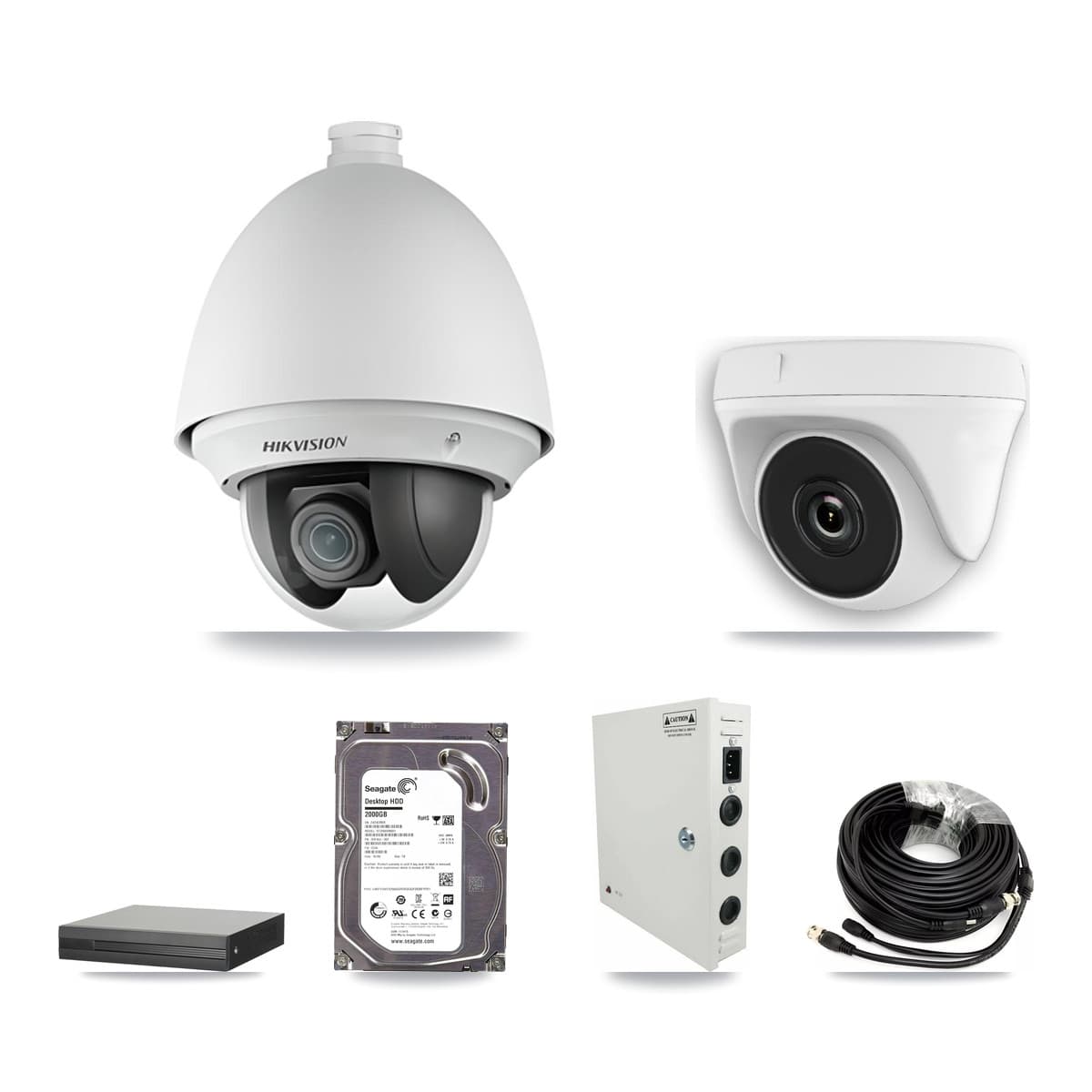 Hikvision 16-Channel 2MP CCTV Kit — 2 PTZ + 1 Dome Cameras + 2TB Recording - Image 1