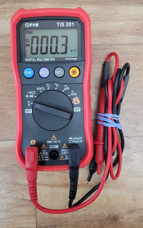 TIS 201 Pocket Auto Ranging Digital Multimeter AC/DC Temp Capacitance Tested VGC - Image 1