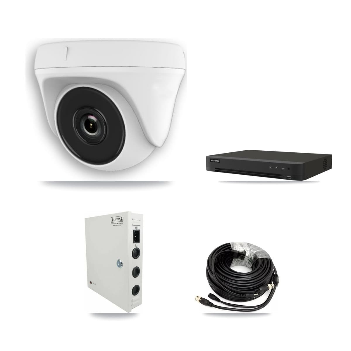 Hikvision 16-Channel 2MP CCTV Kit — 14 White Dome Cameras + 10TB Recording (IDS-7216HQHI Recorder)