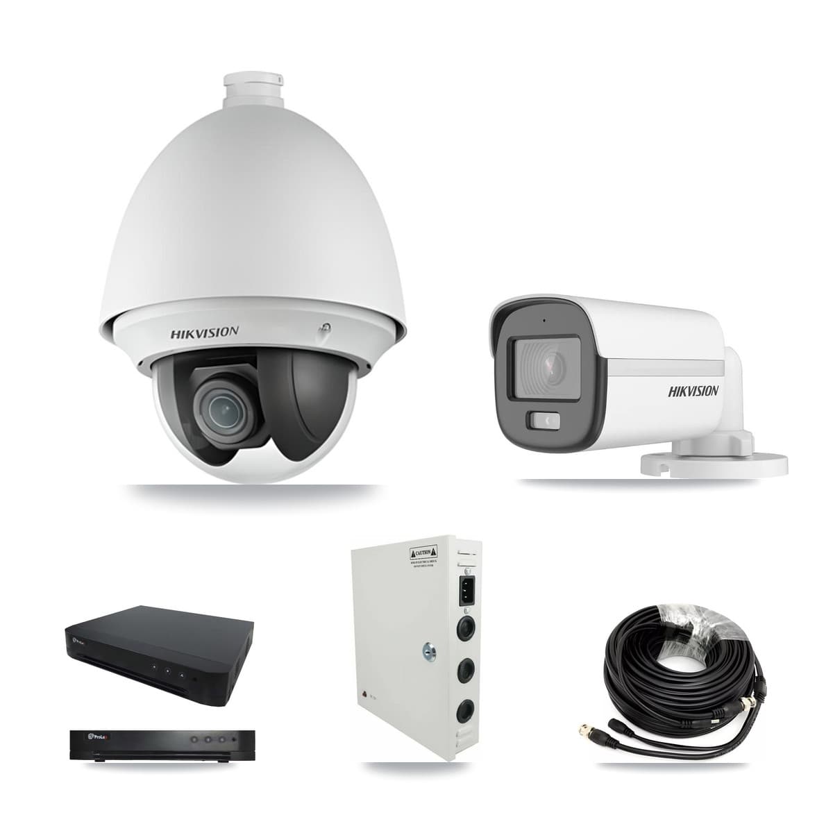 Hikvision & Prolux 16-Channel 2MP – 5MP CCTV Kit — 11 2MP PTZ + 1 5MP Bullet Cameras + 8TB Recording