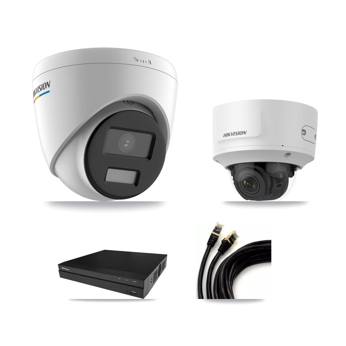 Hikvision & Prolux 8-Channel 2MP CCTV Kit — 3 Turret + 1 Dome Cameras + 3TB Recording