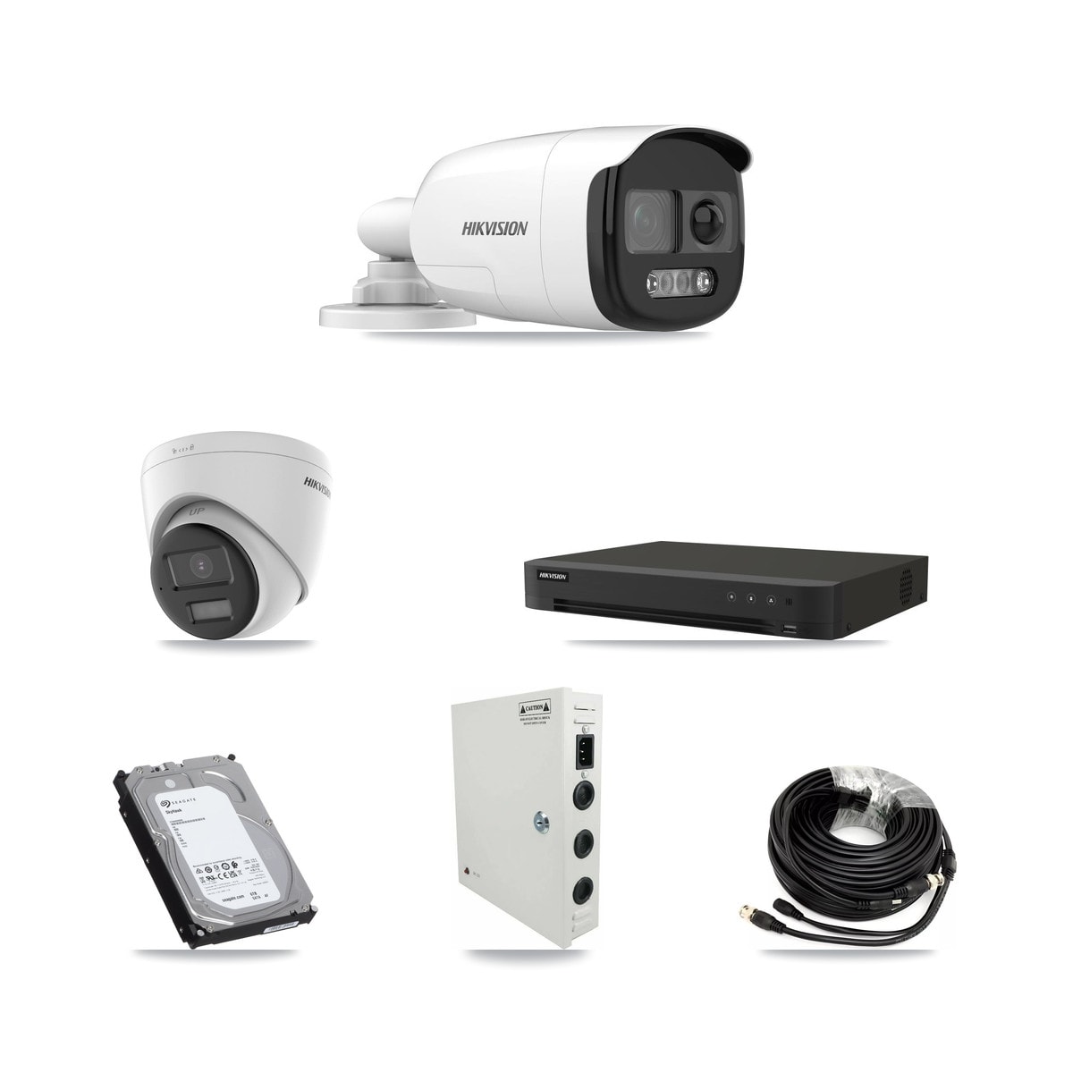 Hikvision 16-Channel 5MP CCTV Kit — 15 DS-2CE12KF3T Bullet + 1 DS-2CE78K0T Turret Cameras + 6TB Recording - Image 1